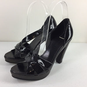 BCBGMaxazria 6 36 Black patent Leather Chunky heel